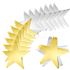 36Pcs 2 Colors Paper Glitter Star Wall Decoration AJEW-SP0001-16A-1