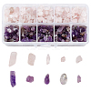 Natural Amethyst and Natural Rose Quart Chips Beads G-PH0031-02-1