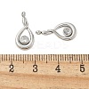 304 Stainless Steel Pendants STAS-R005-08P-05-3