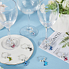 Butterfly Alloy Enamel Wine Glass Charms AJEW-SC0002-38-4
