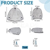 4Pcs Aluminum Tap Shoe Sole Protector FIND-WH0149-73B-2