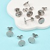 Non-Tarnish 304 Stainless Steel Stud Earring Findings STAS-R063-35-5