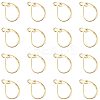 Brass Leverback Earring Findings KK-PH0026-22G-RS-2