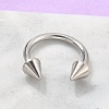 Stainless Steel Nose Septum Rings LS-AJEW-TAC0017-01P-1