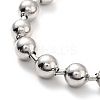 Tarnish Resistant 304 Stainless Steel Ball Chain Necklace & Bracelet Set STAS-D181-02P-02B-5