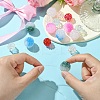 DIY Round Iridescent Transparent Resin & Frosted Acrylic Beads Jewelry Making Findings Kits DIY-YW0009-40-5