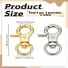 4Pcs 2 Colors Zinc Alloy Swivel Clasps FIND-LP0008-14-2