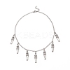 Tibetan Style Alloy Skeleton Pendant Necklace NJEW-JN04232-1