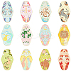 12Pcs 12 Styles Twelve Constellations Alloy Enamel Big Pendants ENAM-YW0008-20-1