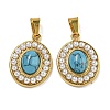Synthetic Turquoise Pendants STAS-U024-16G-02-1