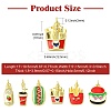 6Pcs 6 Styles Food Brass Pendants KK-CJ0003-63-2