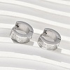 304 Stainless Steel Hoop Earrrings for Women EJEW-U066-03P-3