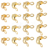 240Pcs 4 Styles Brass Bead Tips KK-SC0007-37-1