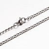 Tarnish Resistant Boy's 304 Stainless Steel Curb Chain Necklaces NJEW-E026-13P-1