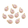 Real 18K Gold Plated Brass Micro Pave Cubic Zirconia Charms ZIRC-Z023-04E-NR-1