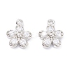 Rack Plating Brass Cubic Zirconia Charms ZIRC-C026-12P-1