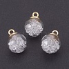 Transparent Glass Bottle Pendants LS-GLAA-L018-14-1