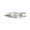 Brass Micro Pave Clear Cubic Zirconia Fold Over Clasps KK-R222-04P-1