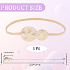 1Pc Alloy Flat Snake Chain Belt with Flat Round Buckle AJEW-CP0008-13-2