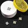 4Pcs 2 Colors Brass Pave Cubic Zirconia Fruit Connector Charms KK-FS0001-73C-8