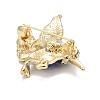 Bird Enamel Pin with Rhinestone JEWB-A004-18G-C-3