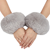 Women Imitation Rabbit Hair Cuffs Oversleeve Arm Gloves AJEW-WH20018-34D-1