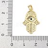 Brass Micro Pave Cubic Zirconia Pendants KK-Q028-64G-3