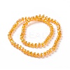 Transparent Electroplate Glass Beads Strands GLAA-E036-01A-3
