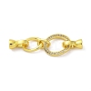 Brass Micro Pave Clear Cubic Zirconia Fold Over Clasps KK-U059-24G-1
