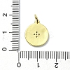 Star Theme Brass Micro Pave Clear Cubic Zirconia Pendants KK-H475-52G-05-3