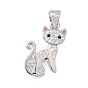 Brass Micro Pave Cubic Zirconia Pendants X-KK-D431-017P-1