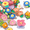 48Pcs 12 Styles Translucent Resin Pendants RESI-TA0001-93-3