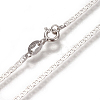 Anti-Tarnish Rhodium Plated 925 Sterling Silver Mariner Link Chain Necklaces STER-L059-11P-1