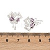Brass Micro Pave Cubic Zirconia Pendants KK-K407-27S-03-3