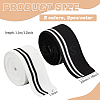 4Pcs 2 Colors 95% Elastic Fiber & 5% Spandex Stripe Pattern Polyester Ribbing Fabric for Cuffs OCOR-BC0006-50-2