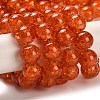 Spray Painted Crackle Glass Beads Strands CCG-Q001-10mm-09-2