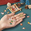32Pcs 16 Styles Christmas Theme Alloy Enamel Pendants ENAM-TA0001-64-7