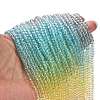 Transparent Painted Glass Beads Strands X1-DGLA-A034-T1mm-A15-2