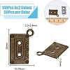 100Pcs 2 Colors Tibetan Style Alloy Cassette Tape Pendants FIND-DC0003-05-2