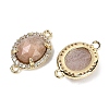 Natural Gemstone Faceted Oval Links G-B126-05G-3