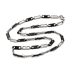 201 Stainless Steel Oval Links Chain Necklace NJEW-F222-38EBP-02-1