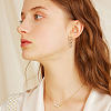 8 Pairs 8 Styles Twist Oval & Chains Shape & Round Alloy Stud Earrings EJEW-FI0001-47-5