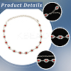 1Pc Alloy with Resin Imitation Turquoise Oval Link Chain Belts AJEW-CY0001-79A-5