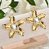 304 Stainless Steel with Cubic Zirconia Stud Earrings EJEW-Z084-12G-3