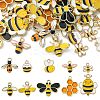50Pcs 10 Styles Zinc Alloy Enamel Charms ENAM-CJ0003-87-3