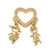 Brass Micro Pave Cubic Zirconia Pendants KK-M319-08G-1