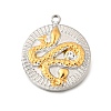 304 Stainless Steel & Rhinestone Pendants STAS-M123-02B-PG-1