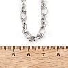 5.5MM 304 Stainless Steel Textured Oval Link Chain Necklaces NJEW-T016-12P-5