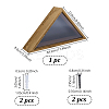 Triangle Wooden Wall Mounted Foldable Flag Cases CON-WH0125-09A-2