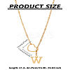 1Pc Letter & Heart Stainless Steel Lariat Necklaces for Women NJEW-LP0002-87G-W-2